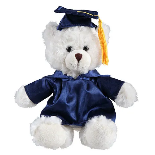 Soft Plush Cream Sitting Teddy Bear in Graduation Cap & Gown Stuffed Animal