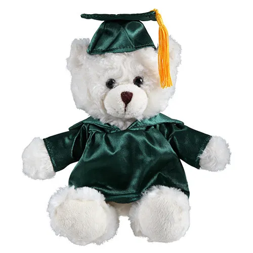 Soft Plush Cream Sitting Teddy Bear in Graduation Cap & Gown Stuffed Animal