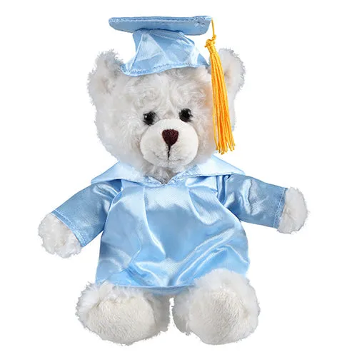 Soft Plush Cream Sitting Teddy Bear in Graduation Cap & Gown Stuffed Animal