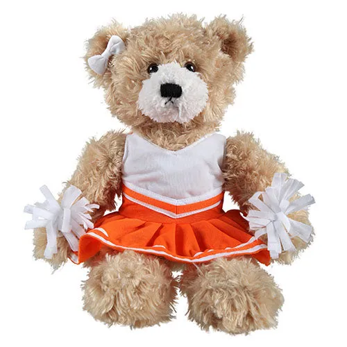 Soft Plush Stuffed Brandon Beige Teddy Bear with Cheerleader Outfit