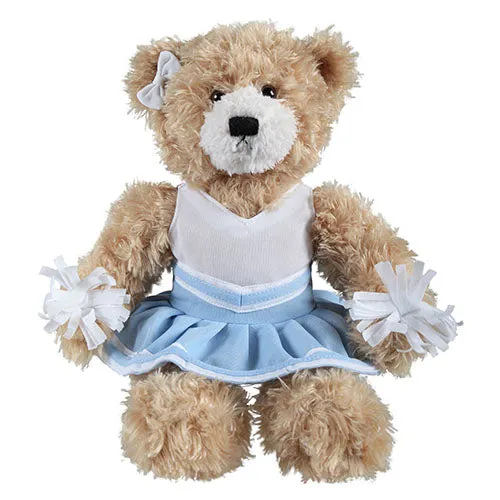 Soft Plush Stuffed Brandon Beige Teddy Bear with Cheerleader Outfit