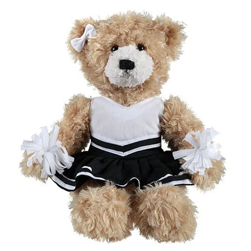 Soft Plush Stuffed Brandon Beige Teddy Bear with Cheerleader Outfit