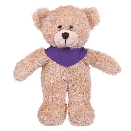 Soft Plush Tan Teddy Bear with Bandana