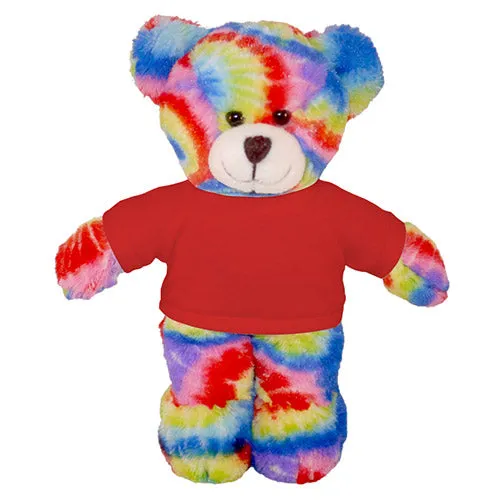 Soft Plush Tie Dye Teddy Bear with Tee