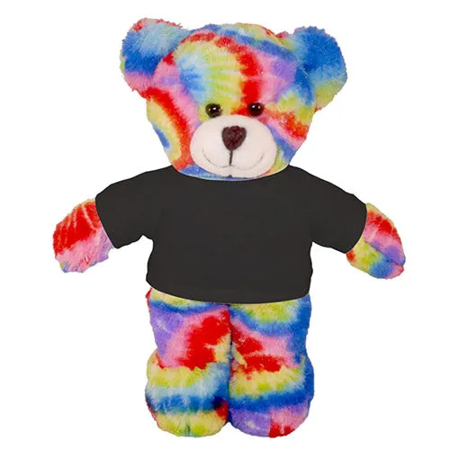 Soft Plush Tie Dye Teddy Bear with Tee