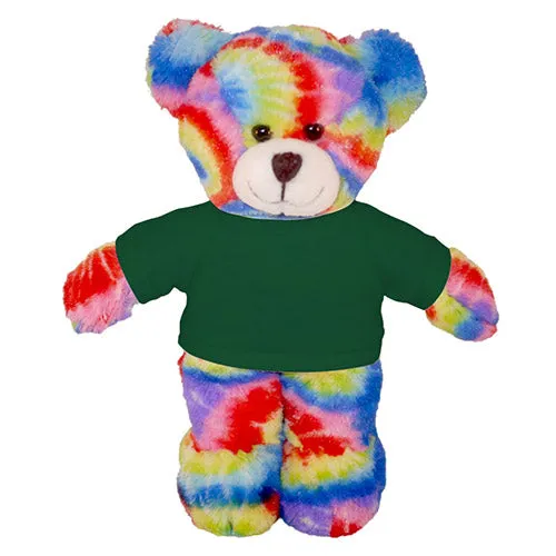 Soft Plush Tie Dye Teddy Bear with Tee