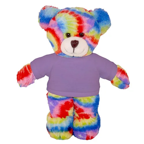 Soft Plush Tie Dye Teddy Bear with Tee