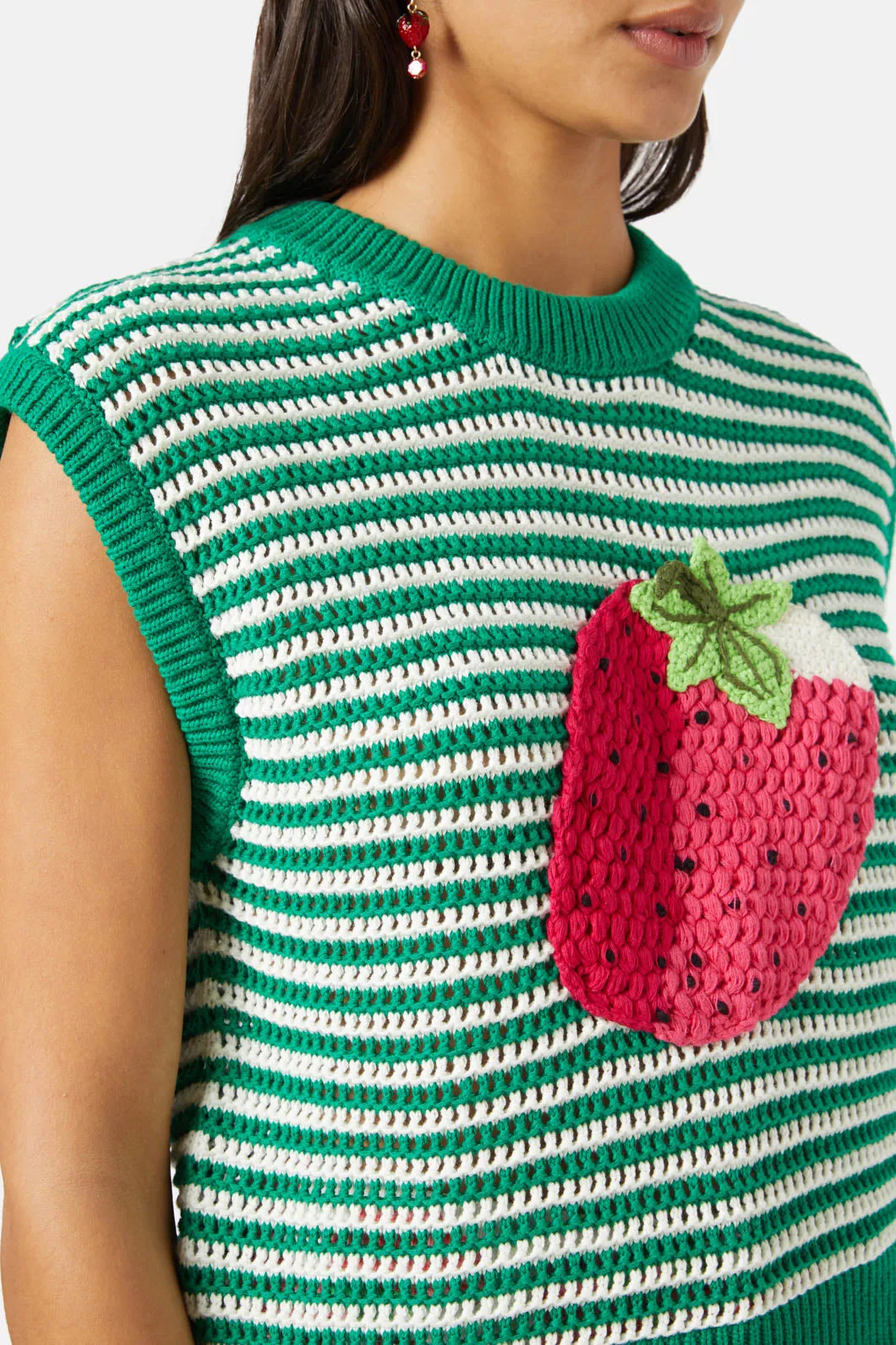 Strawberry Patch Knit Vest