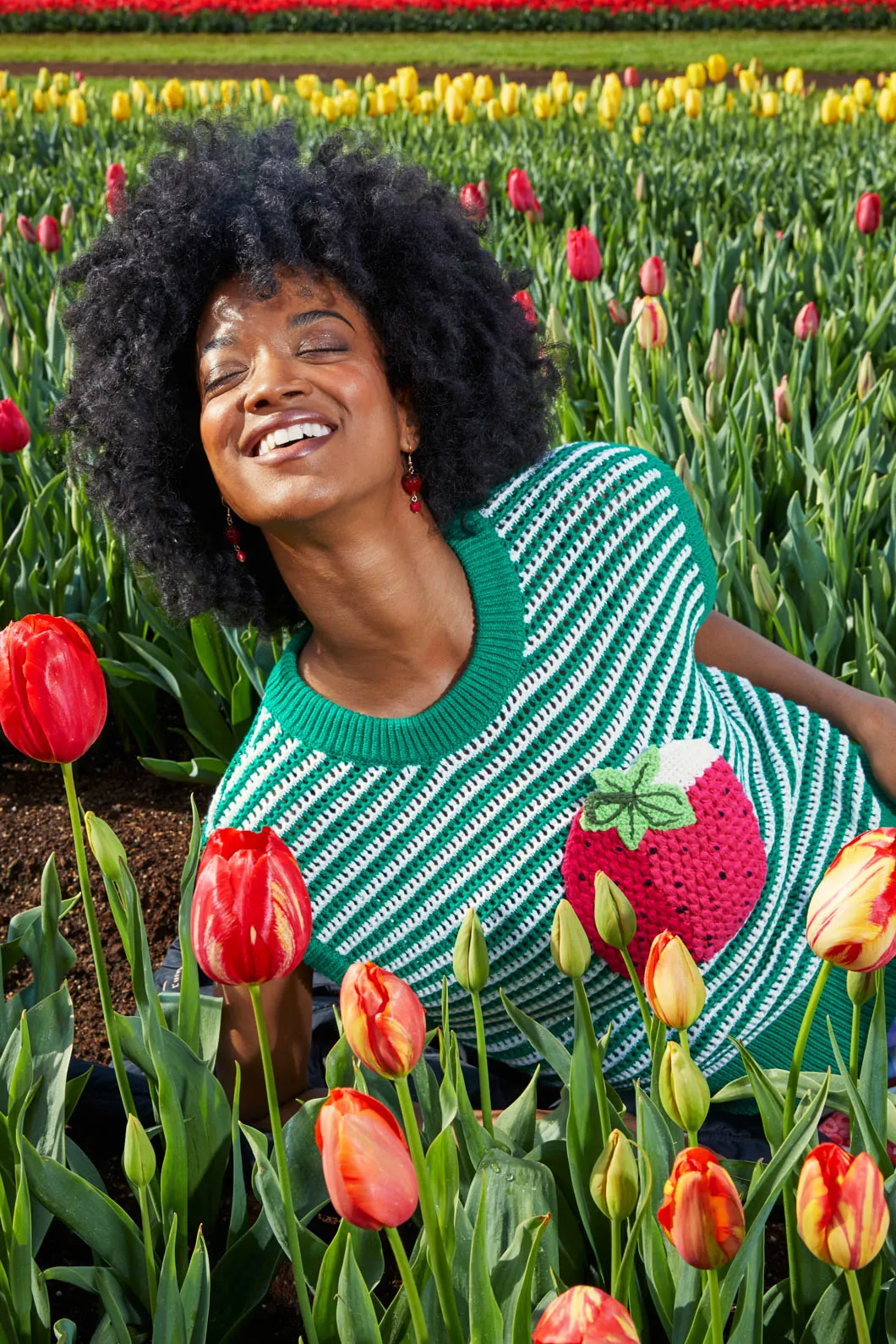 Strawberry Patch Knit Vest