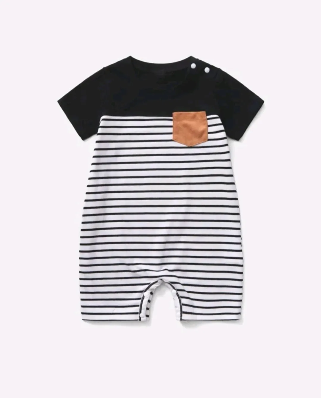 Striped Crewnek Romper Gender Neutral #2000273