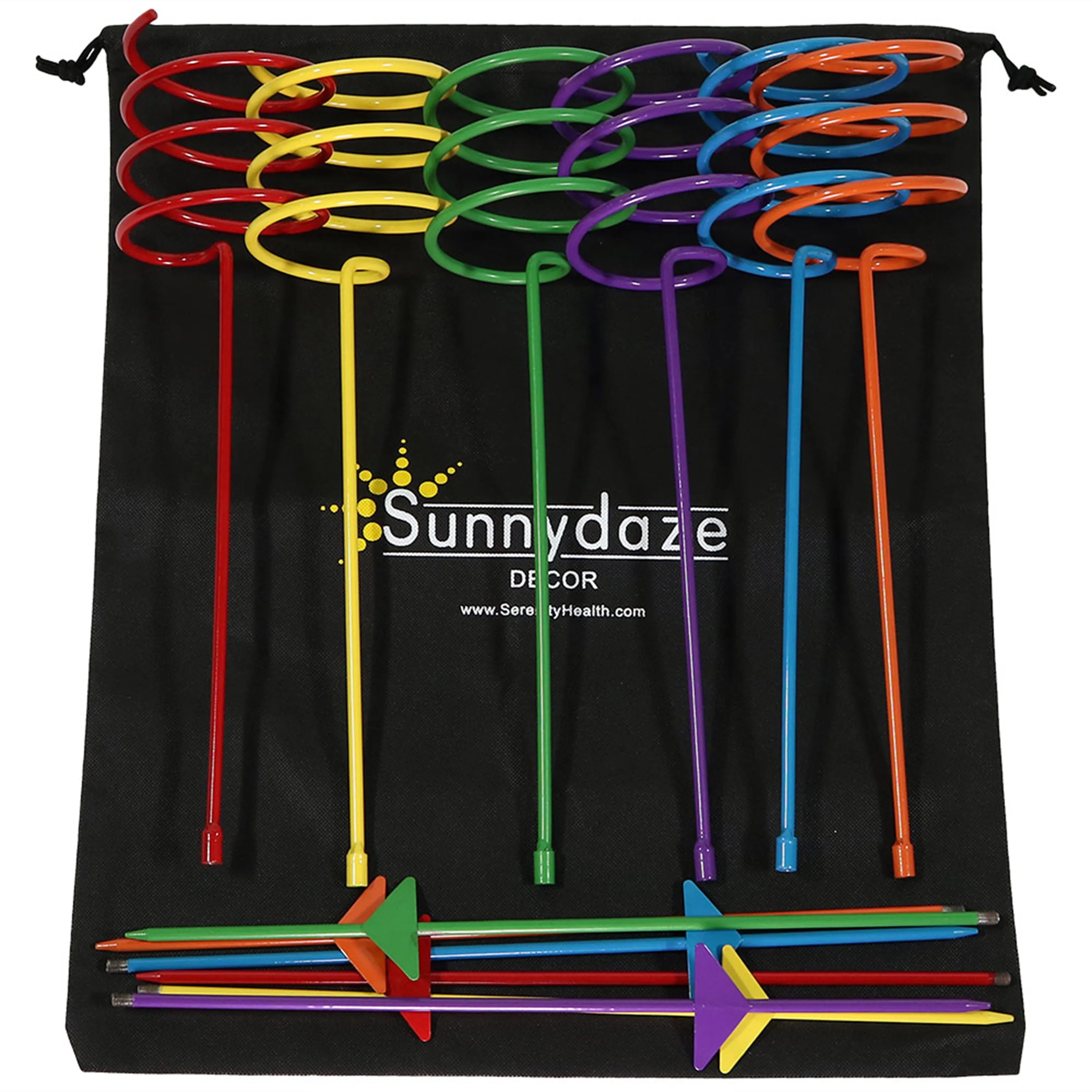 Sunnydaze Heavy-Duty Metal Drink Holder Stakes - Multicolor