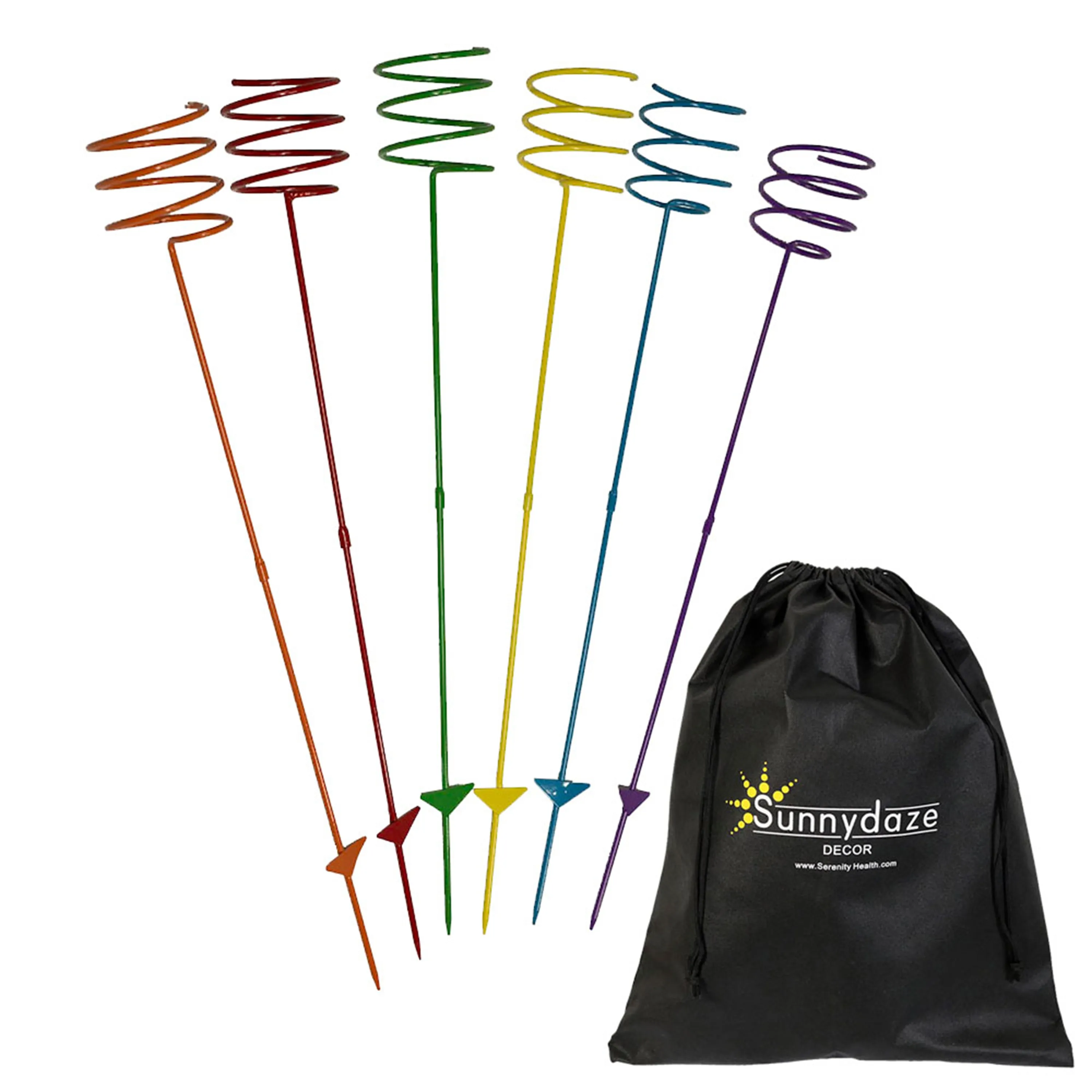 Sunnydaze Heavy-Duty Metal Drink Holder Stakes - Multicolor