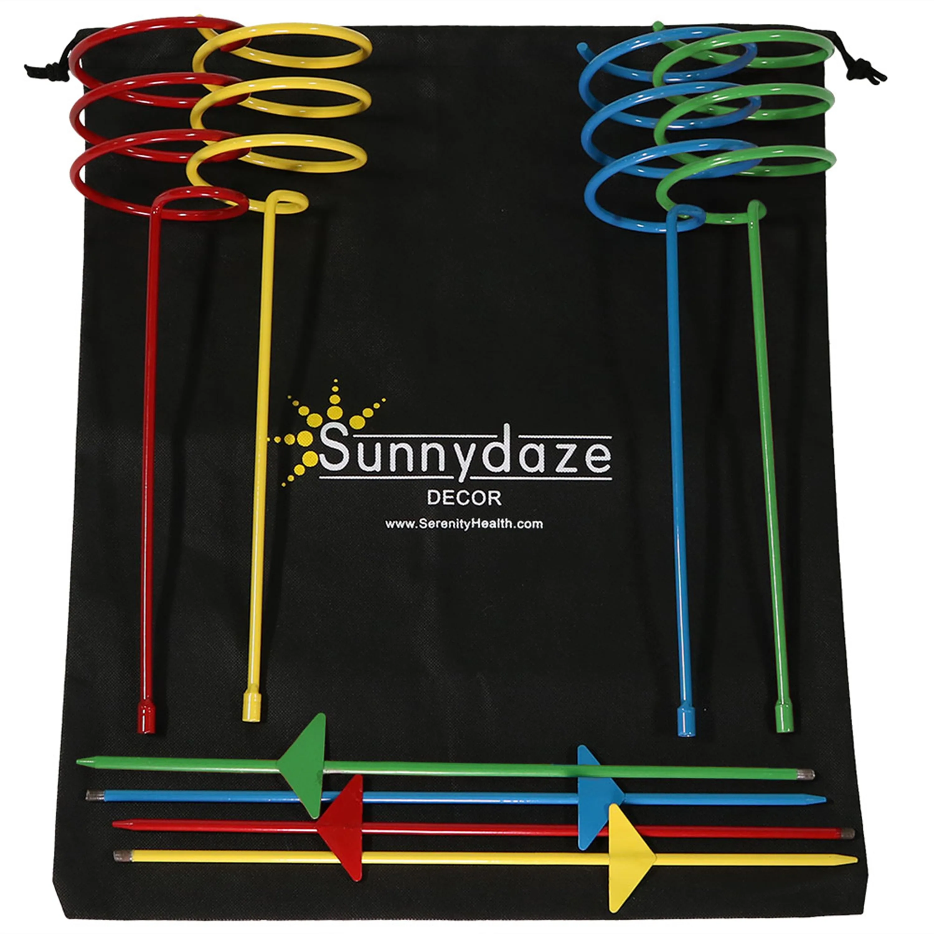 Sunnydaze Heavy-Duty Metal Drink Holder Stakes - Multicolor