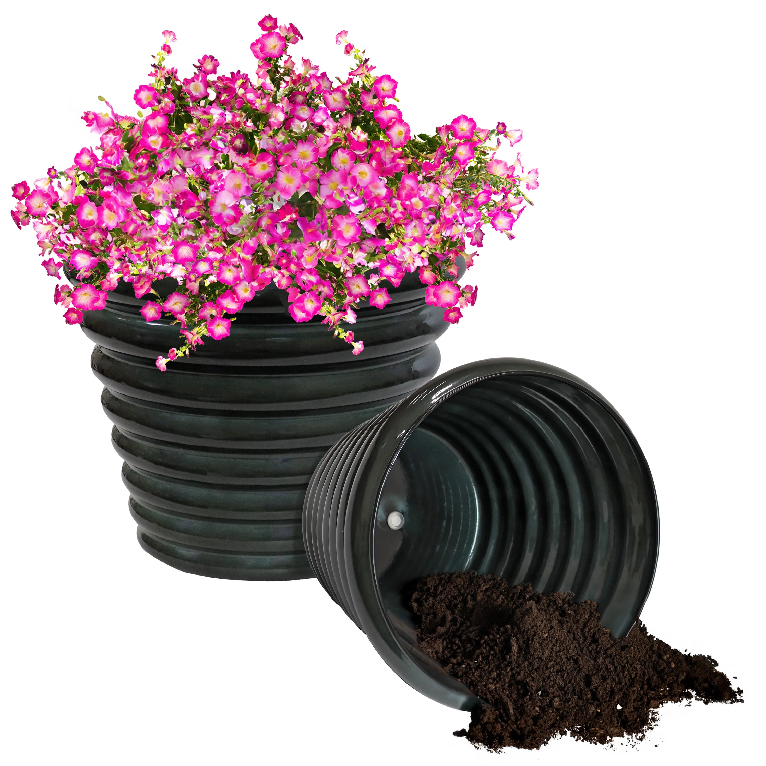 Sunnydaze Molly Metal Outdoor Plant Pots - 12.5"