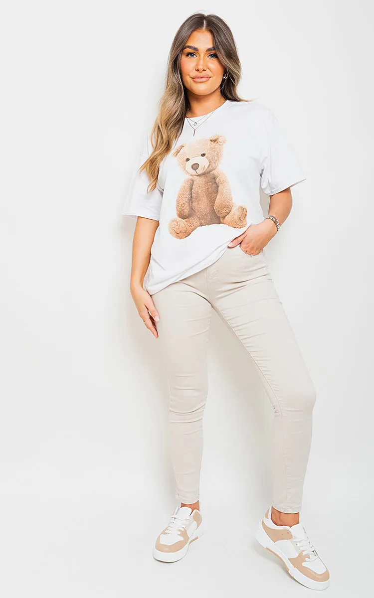 Teddy Bear Printed Oversized T/Shirt