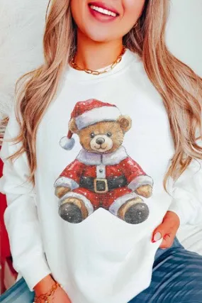 Teddy Bear Santa Oversized Sweatshirt