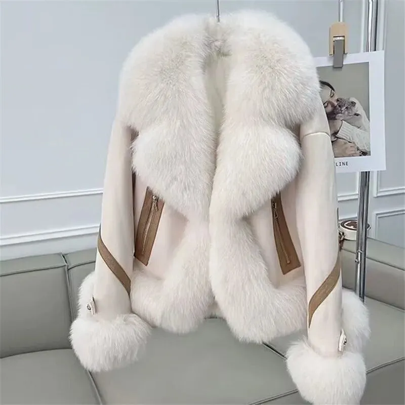 The Hills imitation fox fur coats thick warm (suede)