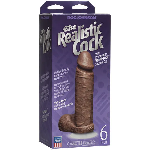 The Realistic Cock 6 Inch Firmskyn Lifelike Dildo Flesh Brown