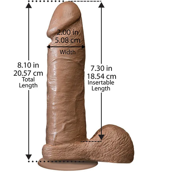 The Realistic Cock 8 Inch Firmskyn Lifelike Dildo Flesh Brown