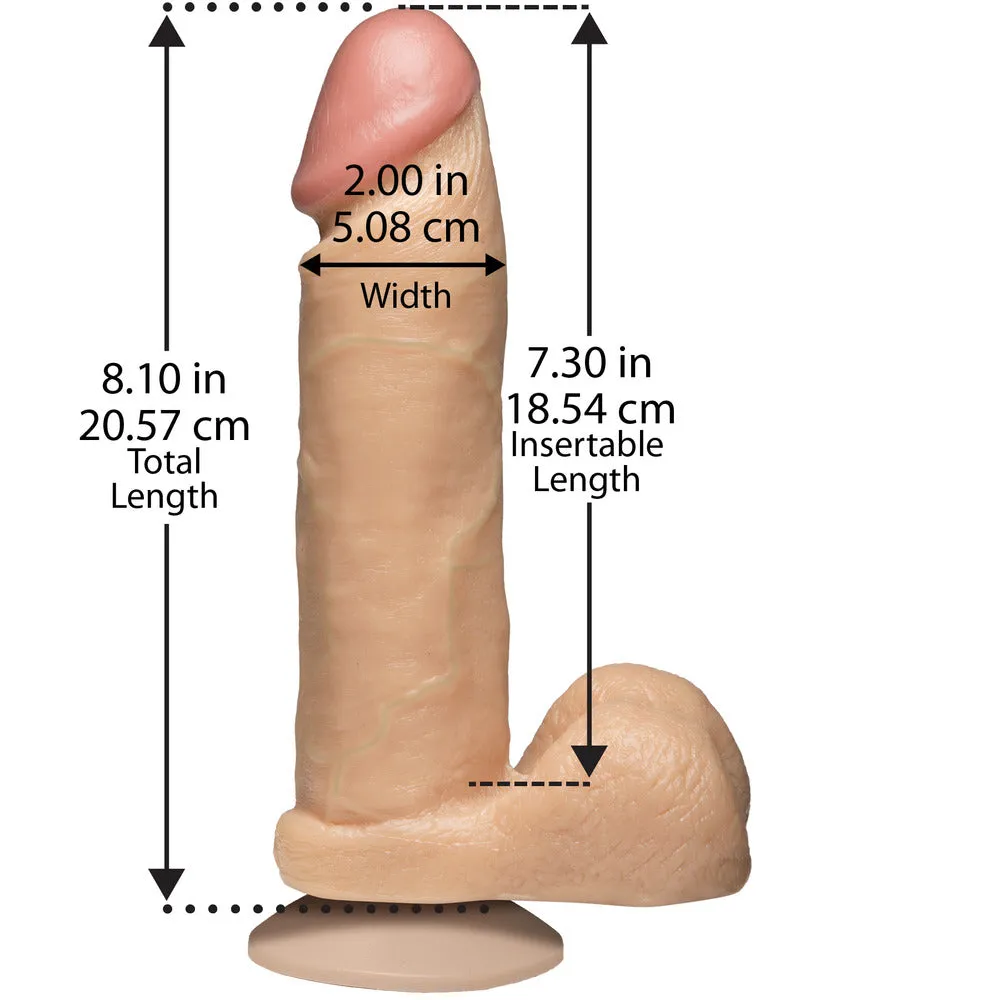 The Realistic Cock 8 Inch Firmskyn Lifelike Dildo Flesh Pink