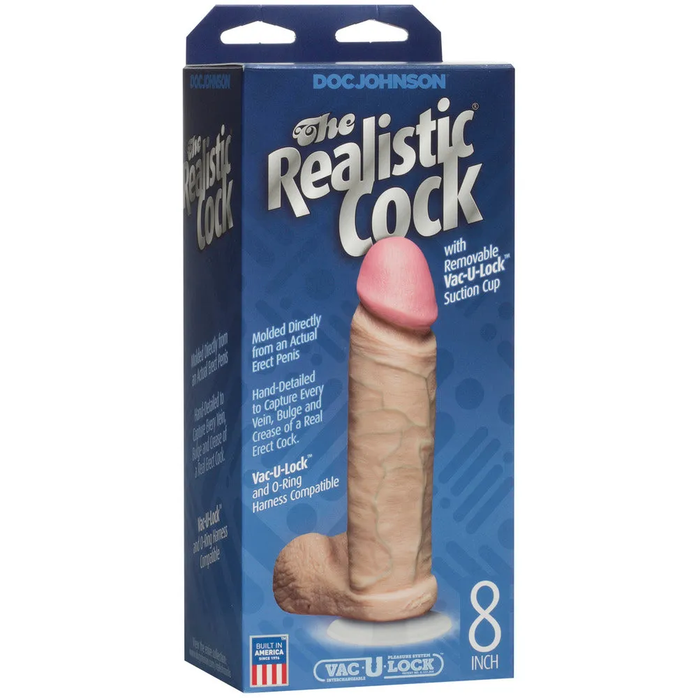 The Realistic Cock 8 Inch Firmskyn Lifelike Dildo Flesh Pink