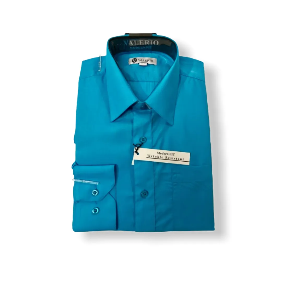 Valerio Turquoise Dress Shirt (NEW)