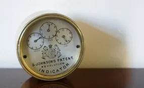 Victorian S Johnson's Patent Revolution Indicator or Odometer