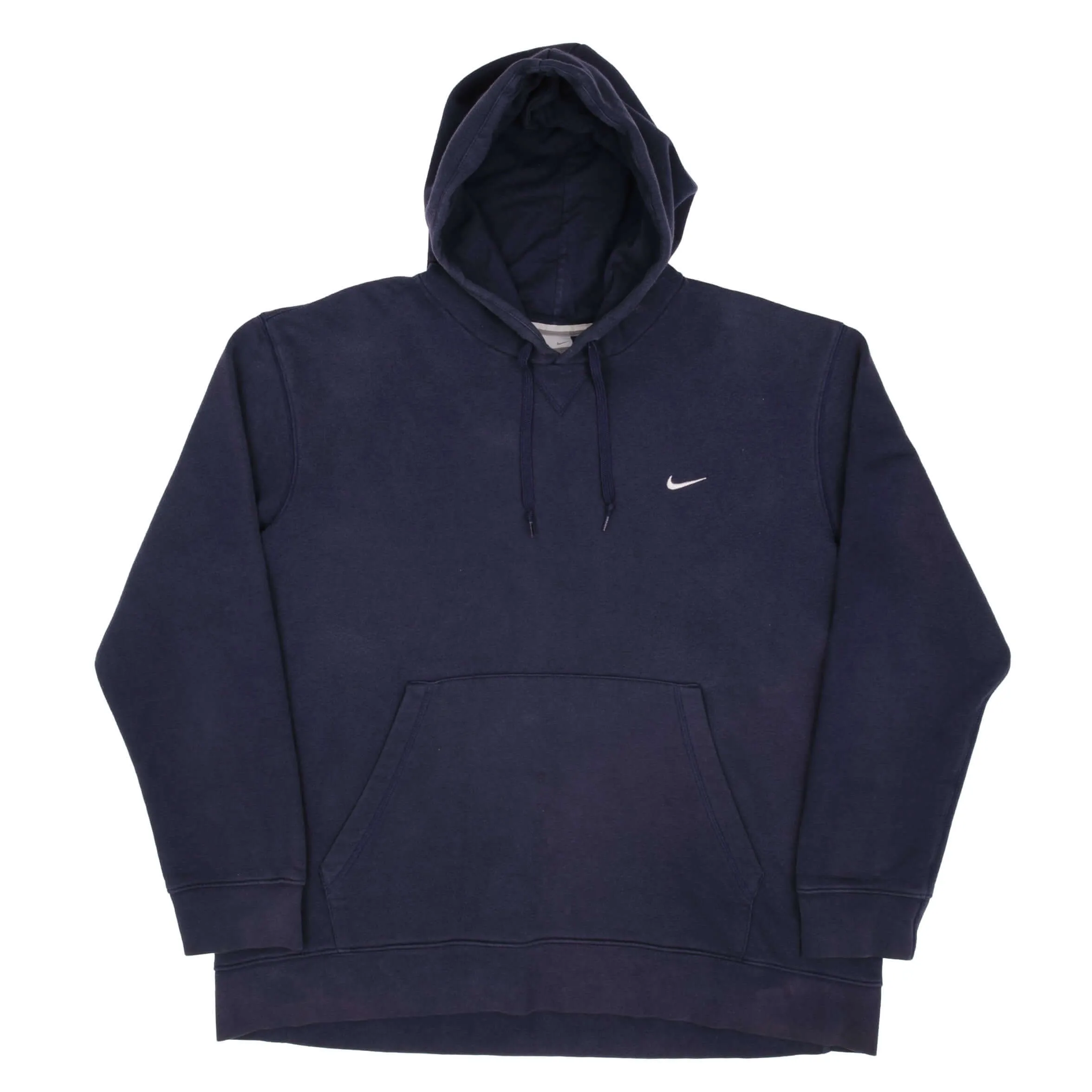 VINTAGE NIKE CLASSIC SWOOSH NAVY BLUE HOODIE SWEATSHIRT 2000S SIZE XL