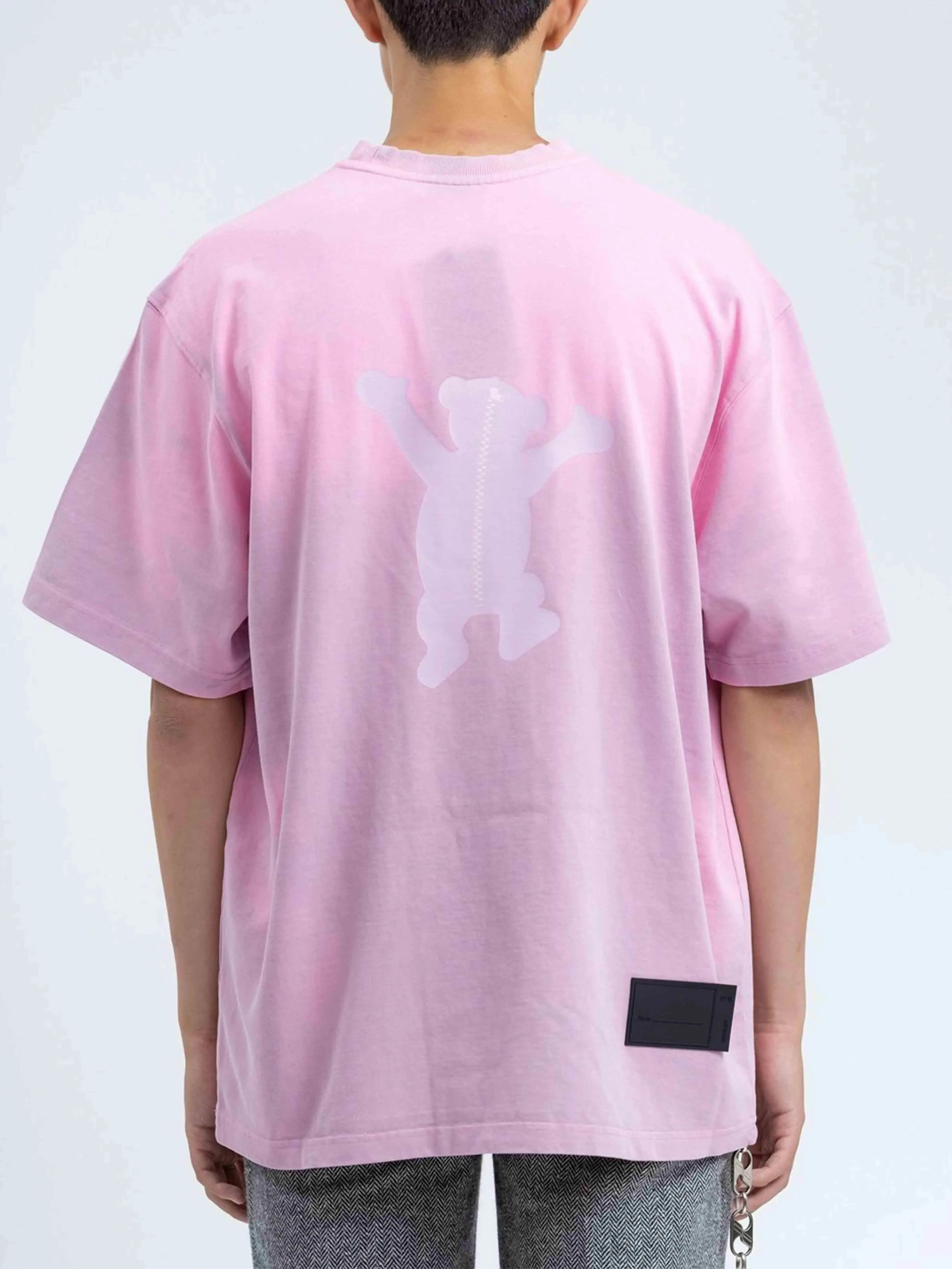 We11done Oversized Themo Teddy Bear Tee Pink