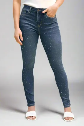 Westport 5 Pocket High Rise Rhinestone Skinny Jeans