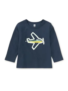 Whale Blue Glow Plane Tee