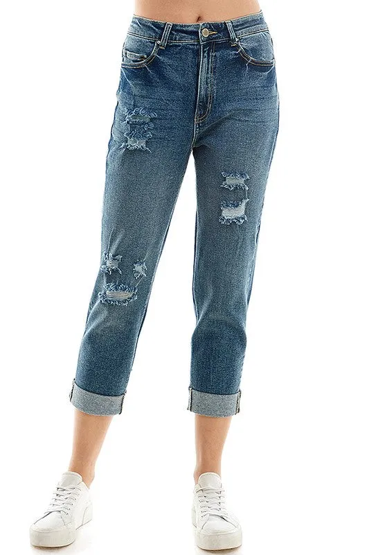 Women's Stretch Roll-up Denim Pant