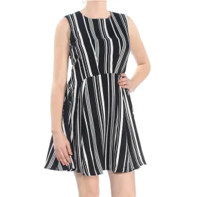 Women's Striped Dress, Black/White