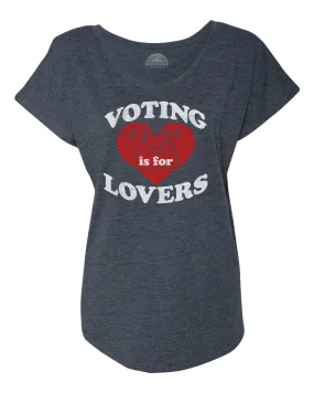 Women's Voting Is For Lovers Scoop Neck T-Shirt