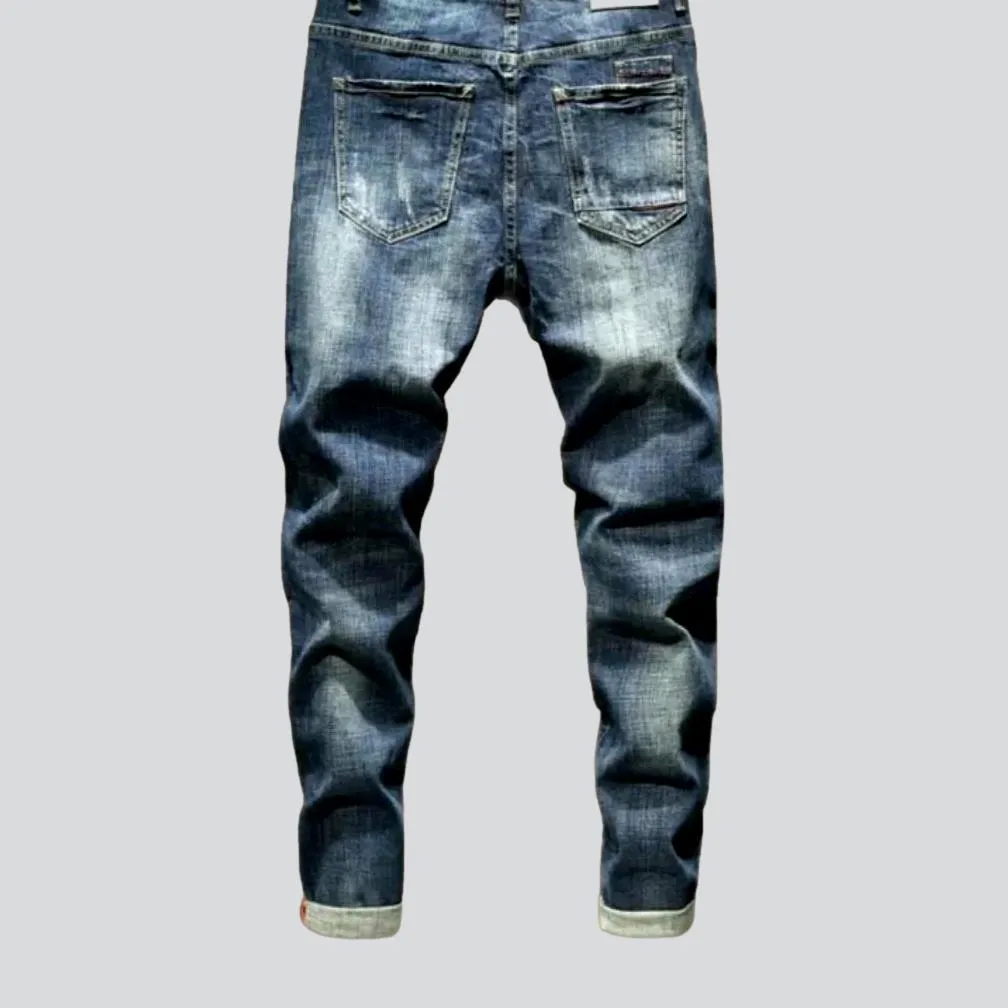 Worn-out look jeans for men