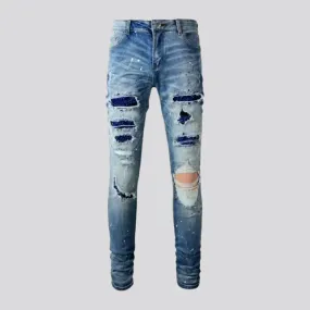 Y2k men's sanded jeans